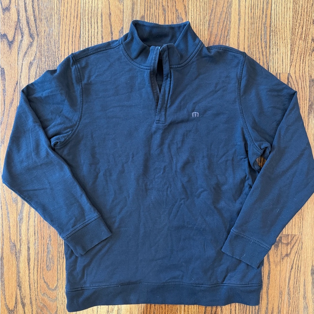 Travis Mathew XL Gray Quarter Zip Sweater